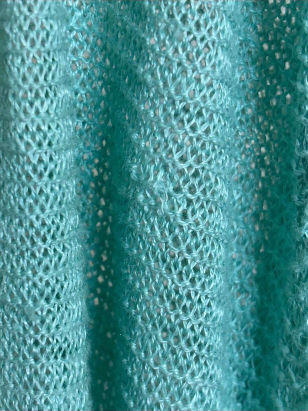 Eileen Fisher 100% Linen Aqua Open-Front Draped Cardigan 2X - Picture 3 of 13